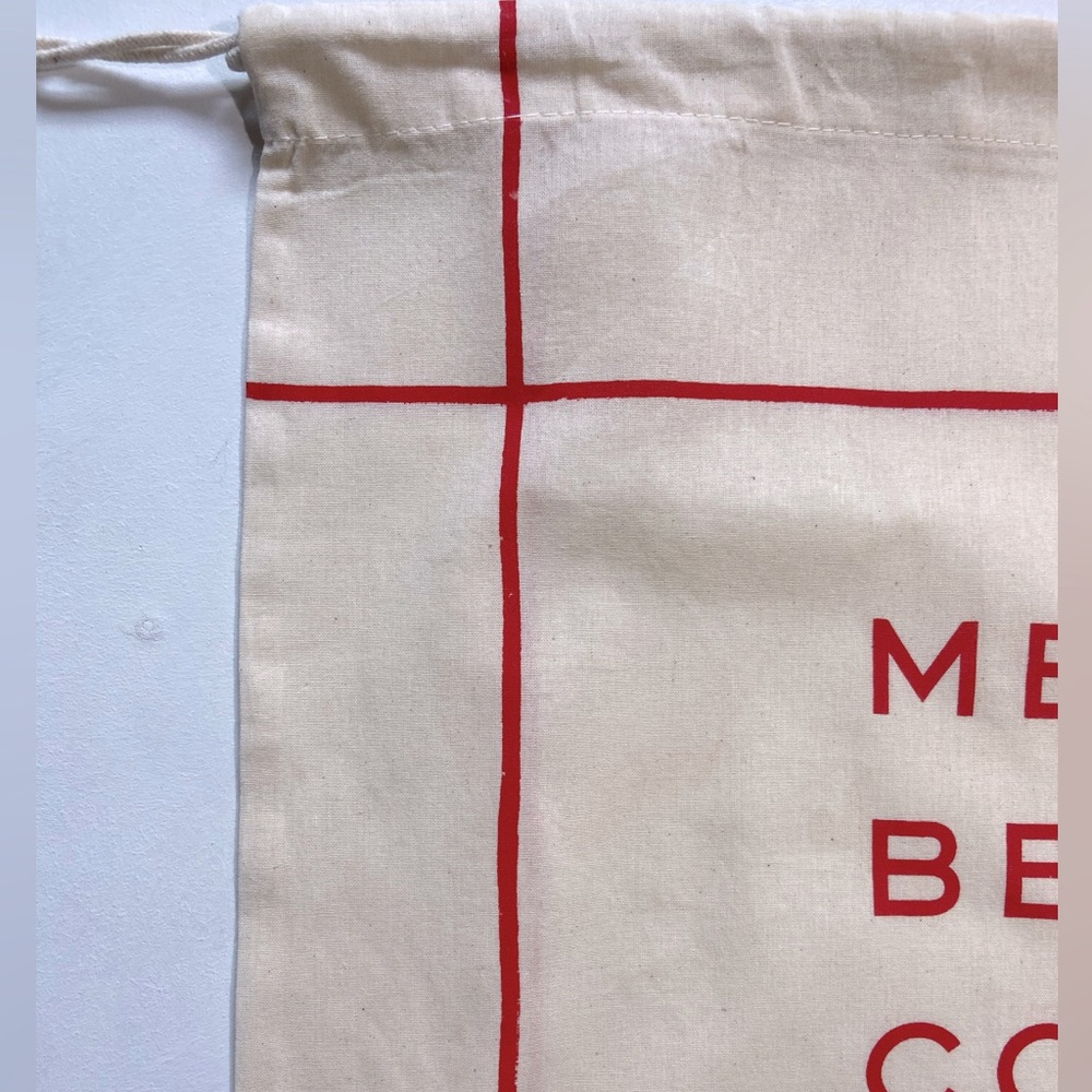 Clare V Merci Beau Coup Large French Dust Bag set of 3 Anthropologie Cream Red - Picture 4 of 15